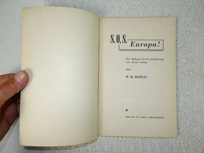 SOS Europa door B.M. Roelli 1940