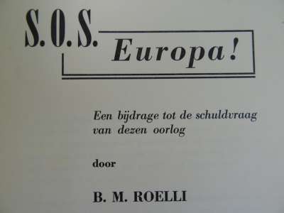 SOS Europa door B.M. Roelli 1940