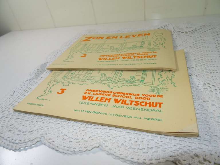 Schoolboekjes Willem Wiltschut Zon en leven uit 1941 en 1942