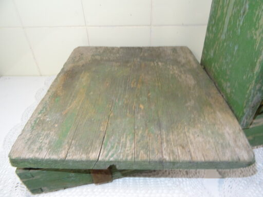 Antieke houten bascule weegschaal