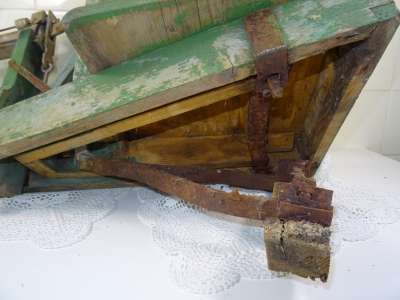 Antieke houten bascule weegschaal