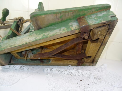 Antieke houten bascule weegschaal