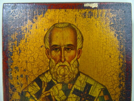 Houten icoon Saint Nicholas