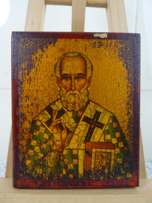 Houten icoon Saint Nicholas