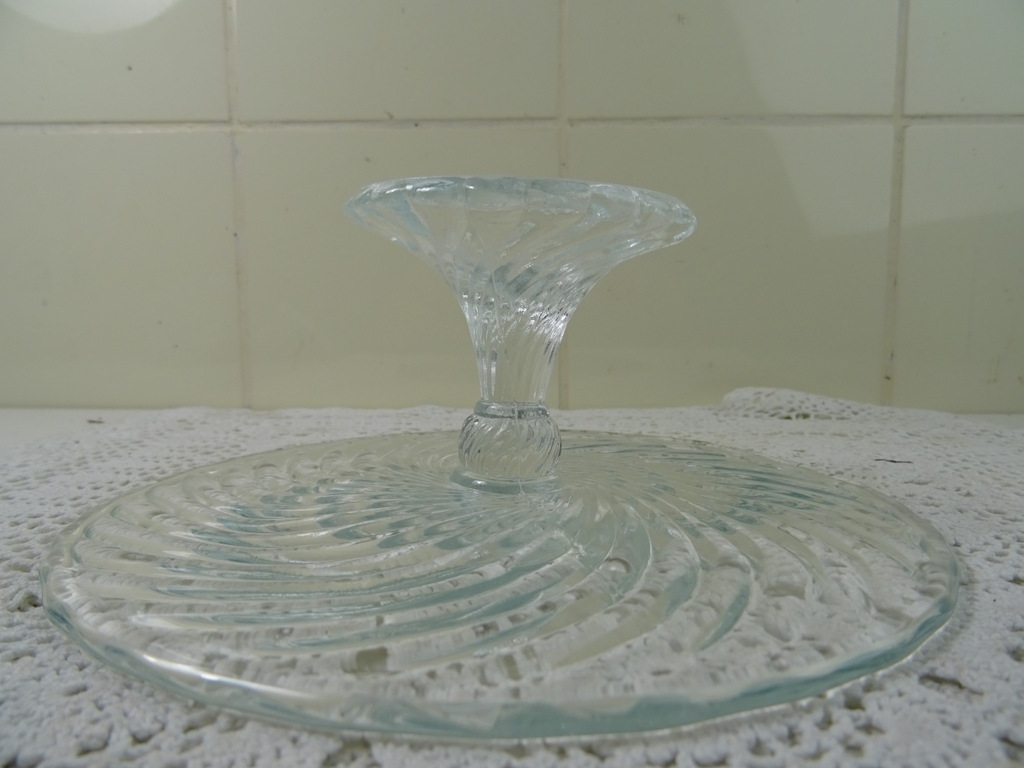 Vintage glazen plateau voor gebak - Afbeelding 9