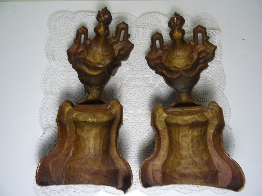 Twee fraaie sierornamenten Neo Barok 1840 - 1880 - Afbeelding 14
