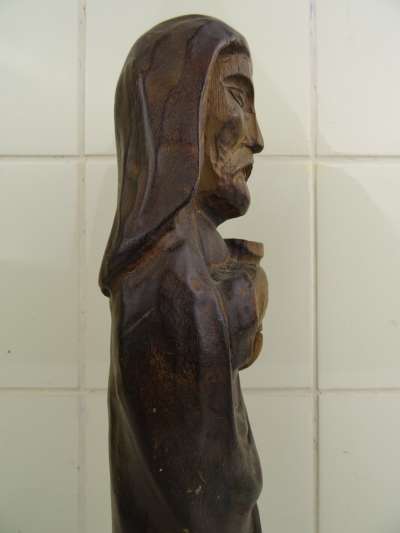 Antiek houten beeld Heilige man
