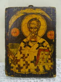 Antiek icoon Saint Nicholas Heilige Nicolaas