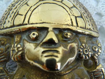 Koperen reliëf Azteken kunst