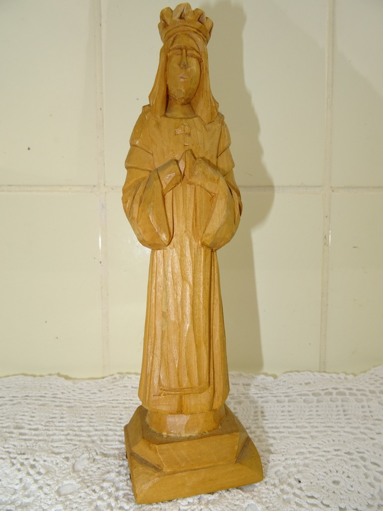 houten Mariabeeldje uit Polen - Curiosa en Kunst.nl