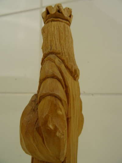 Antiek houten Mariabeeldje uit Polen