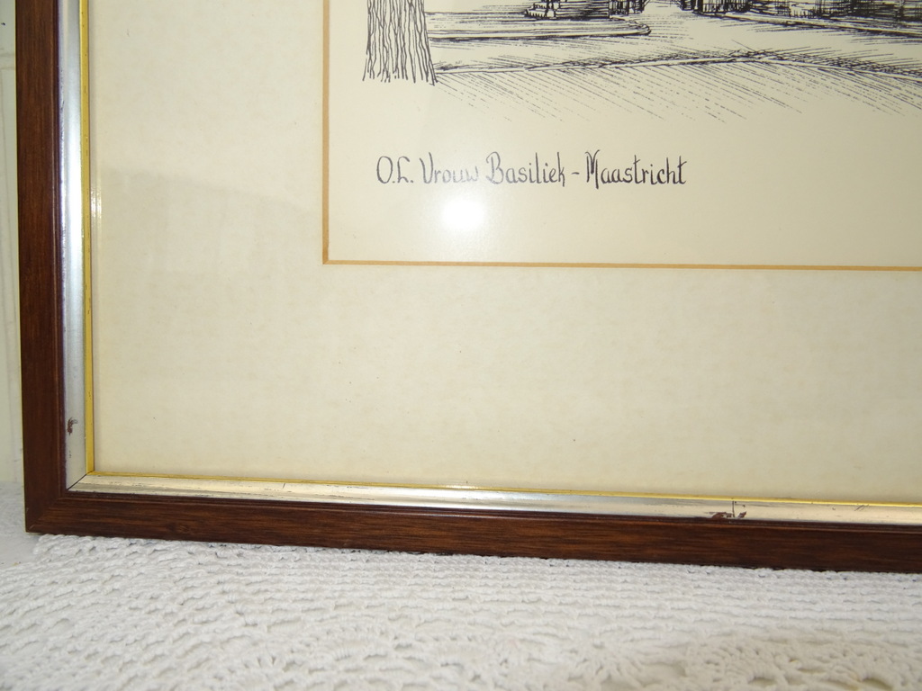 Ingelijste prent of tekening O.L. Vrouw Basiliek Maastricht H Schiffeleers - Afbeelding 6