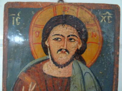 Antiek icoon Jezus Christus