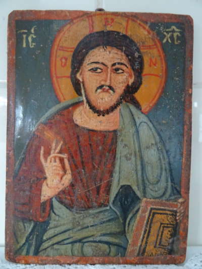 Antiek icoon Jezus Christus
