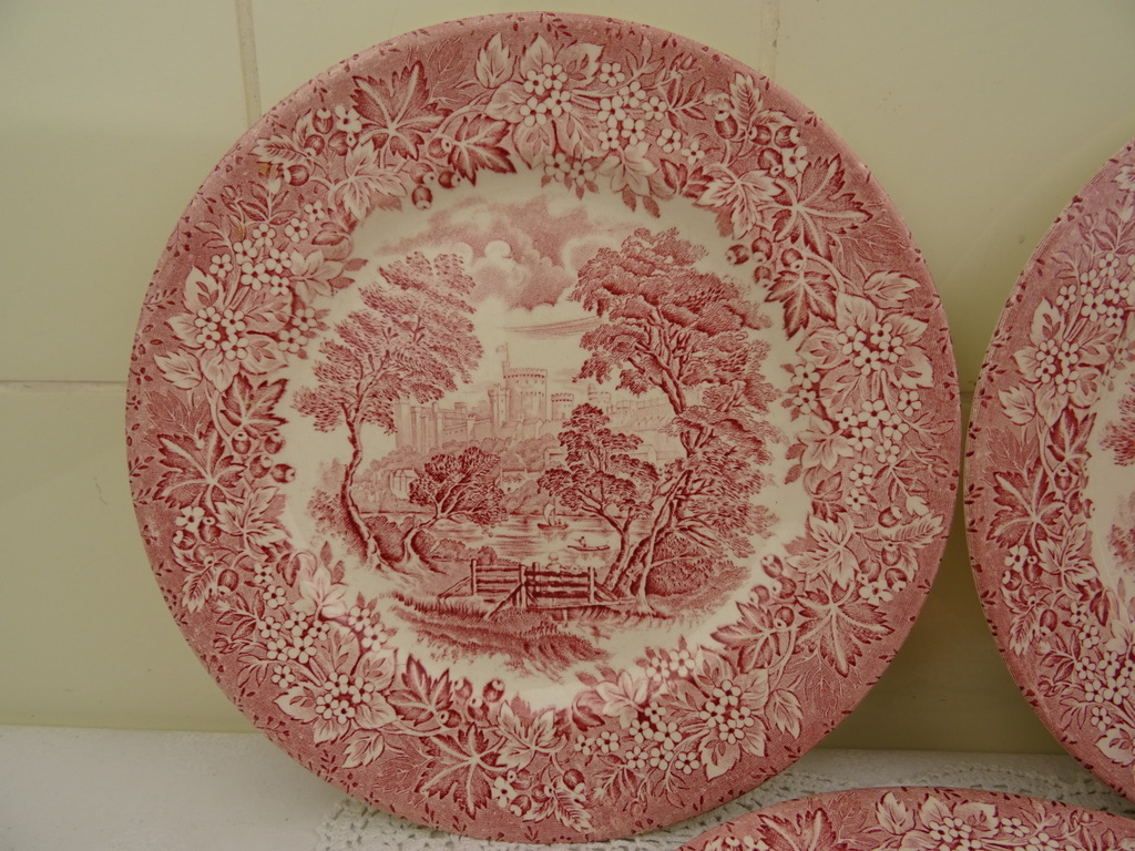 Drie antieke borden Ironstone England - Afbeelding 2