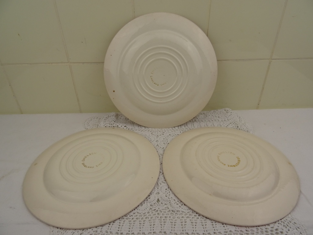 Drie antieke borden Ironstone England - Afbeelding 7