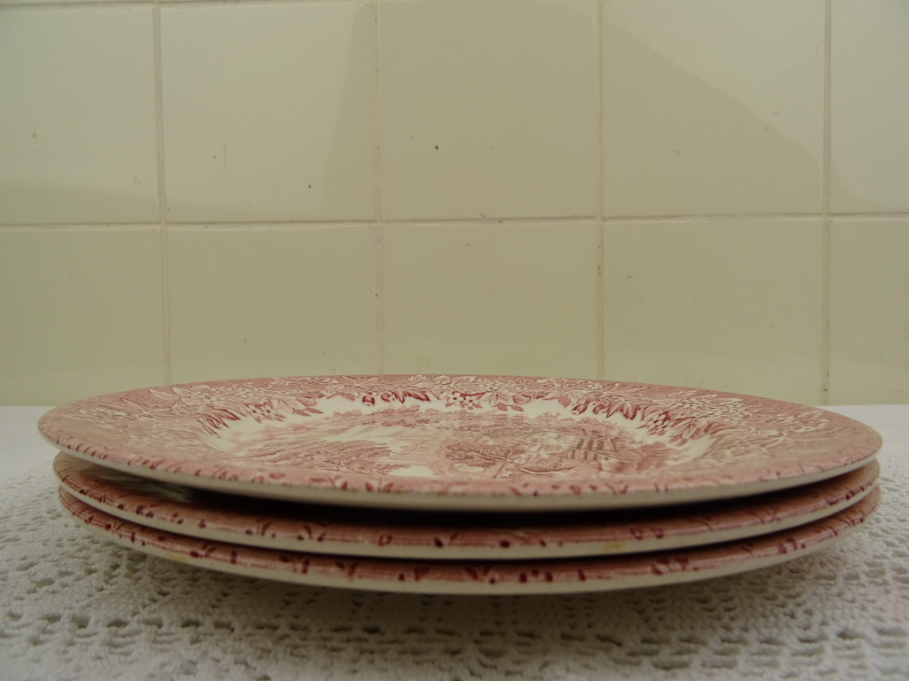 Drie antieke borden Ironstone England - Afbeelding 14