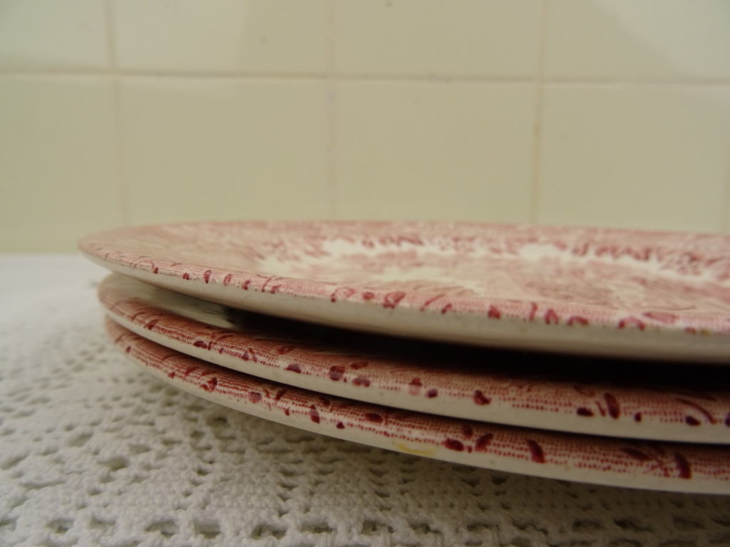 Drie antieke borden Ironstone England - Afbeelding 15