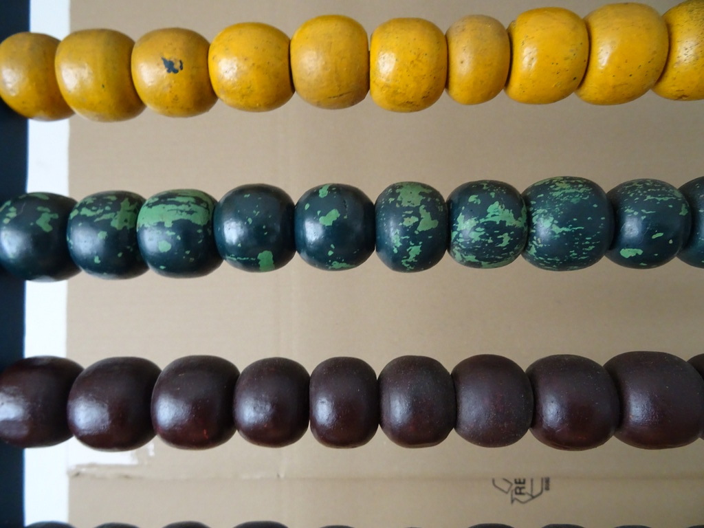 Antiek houten telraam uit school 151cm - Afbeelding 27