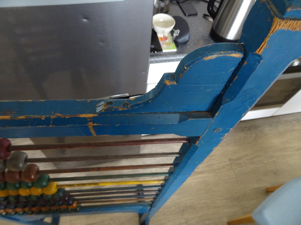 Antiek houten telraam uit school 151cm - Afbeelding 33