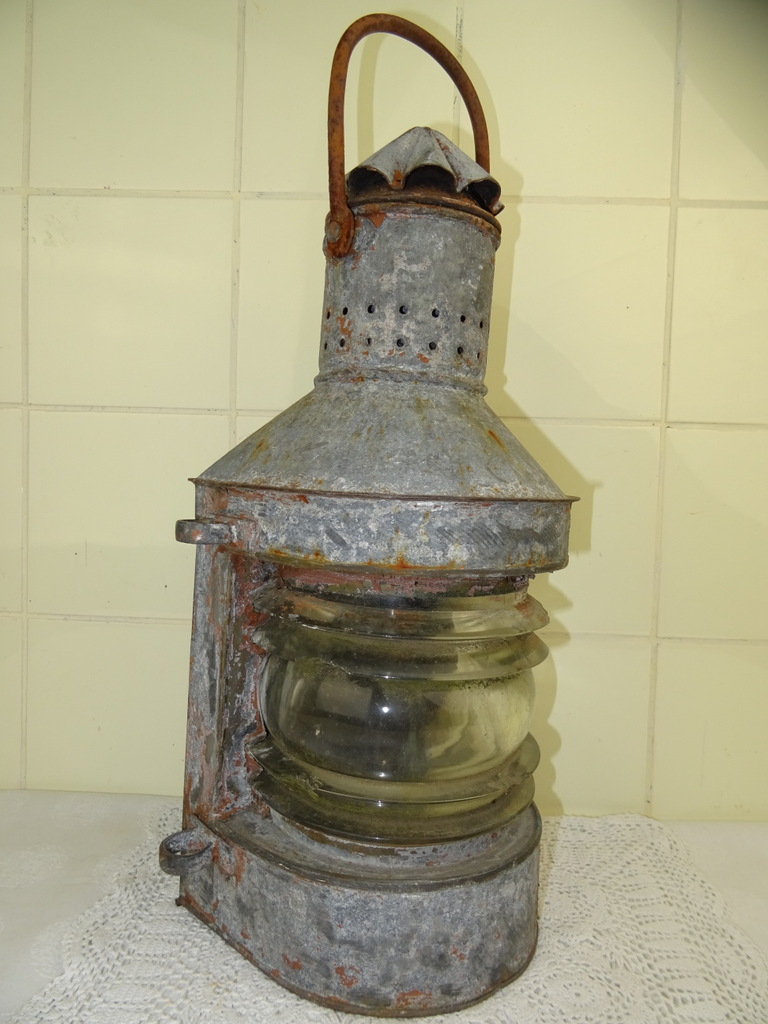 Enorme antieke scheepslamp - Afbeelding 3