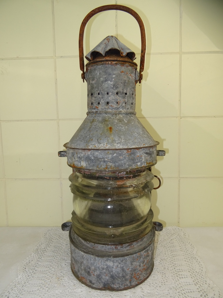 Enorme antieke scheepslamp - Afbeelding 4