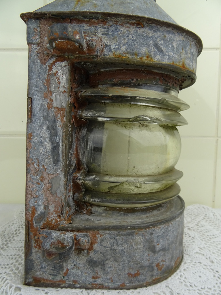 Enorme antieke scheepslamp - Afbeelding 11