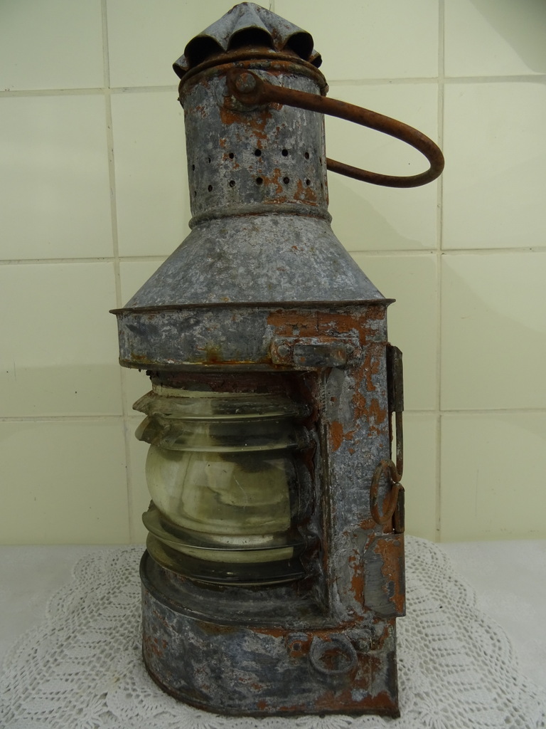 Enorme antieke scheepslamp - Afbeelding 13