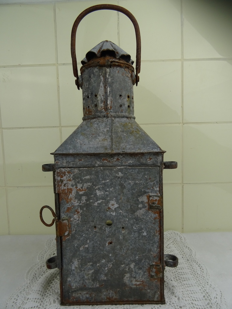 Enorme antieke scheepslamp - Afbeelding 18