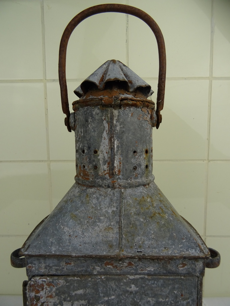 Enorme antieke scheepslamp - Afbeelding 19