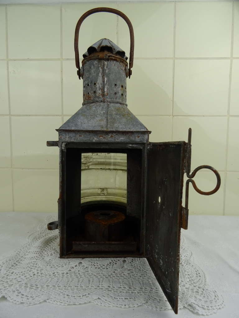 Enorme antieke scheepslamp