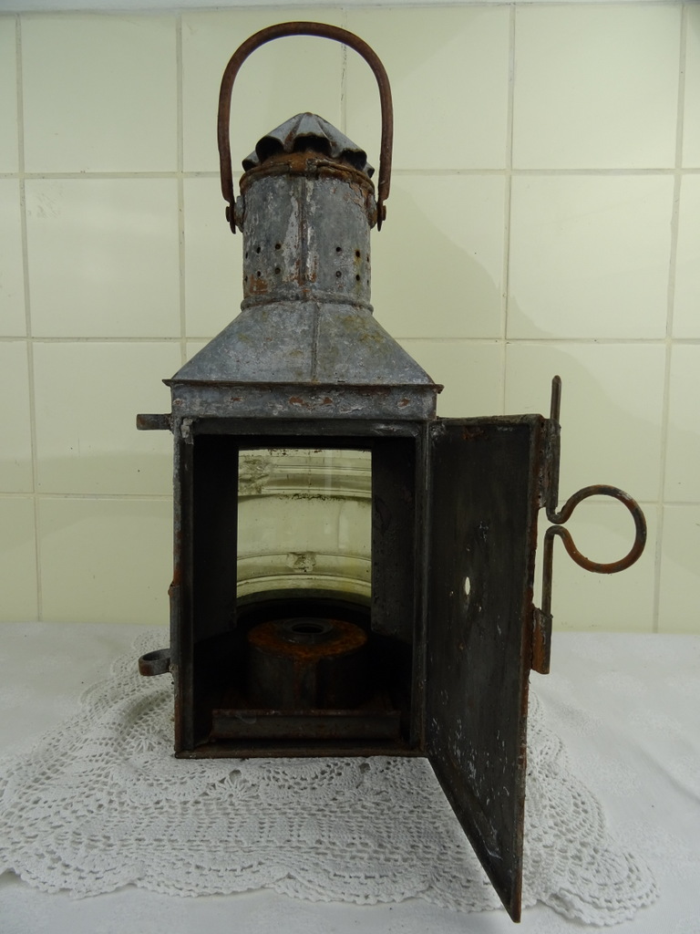 Enorme antieke scheepslamp - Afbeelding 22