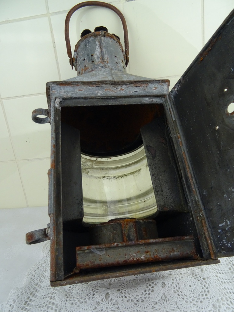 Enorme antieke scheepslamp - Afbeelding 26