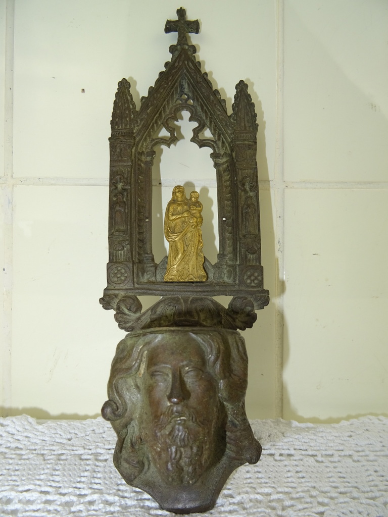 Antiek bronzen wijwatervat - Afbeelding 2