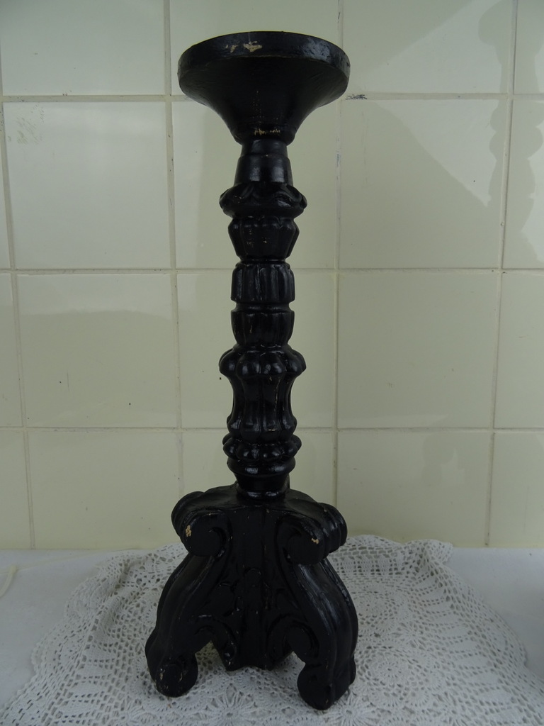Set antieke houten kandelaars - Afbeelding 12