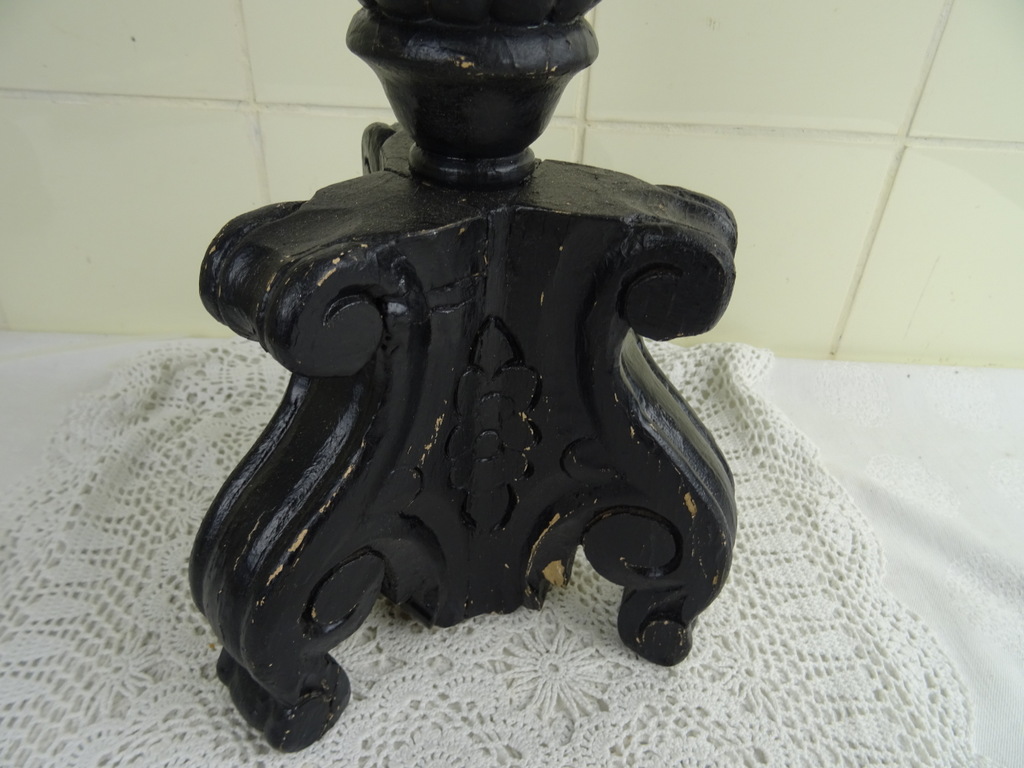 Set antieke houten kandelaars - Afbeelding 26