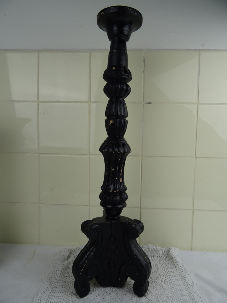Set antieke houten kandelaars - Afbeelding 28
