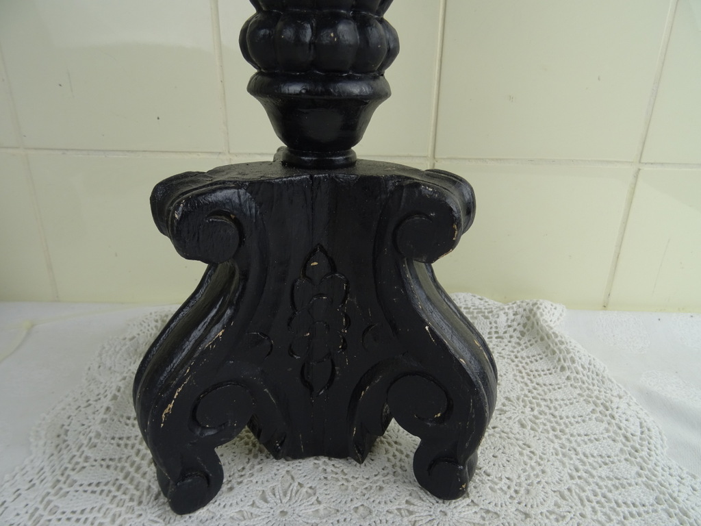 Set antieke houten kandelaars - Afbeelding 30
