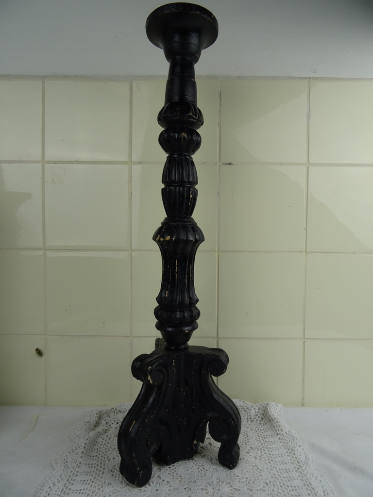 Set antieke houten kandelaars - Afbeelding 31