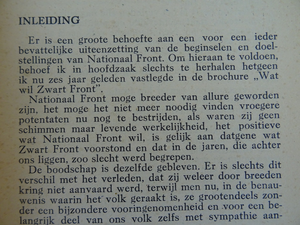 Wat wil Nationaal Front door Arnold Meijer Wat wil Nationaal Front door Arnold Meijer