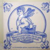 Delfts blauwe tegel met spreuk