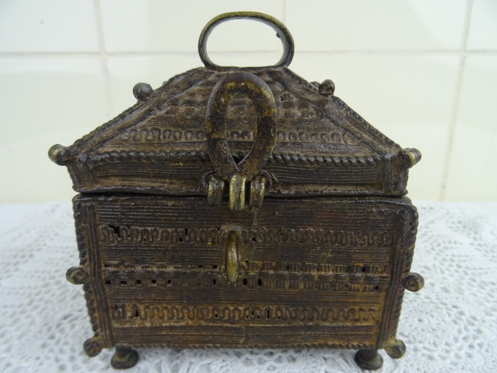 Antiek bronzen kistje Nepal - Afbeelding 5