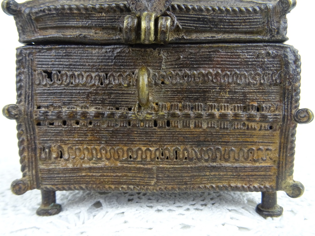 Antiek bronzen kistje Nepal - Afbeelding 6