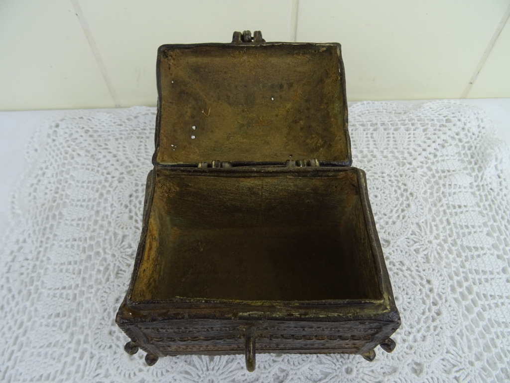 Antiek bronzen kistje Nepal - Afbeelding 7