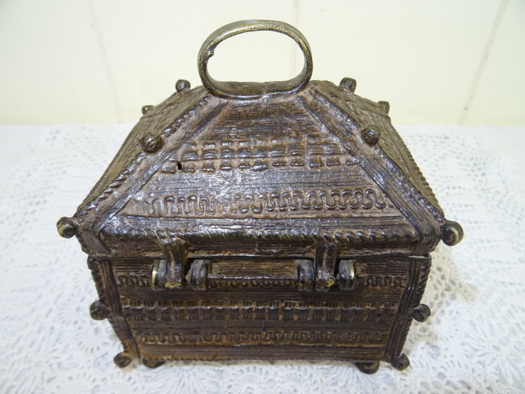 Antiek bronzen kistje Nepal - Afbeelding 15