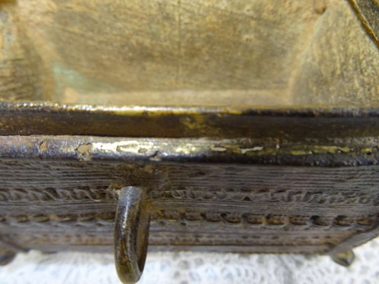 Antiek bronzen kistje Nepal