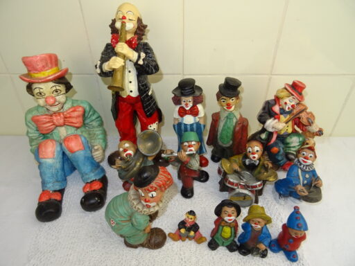 Collectie clown beelden
