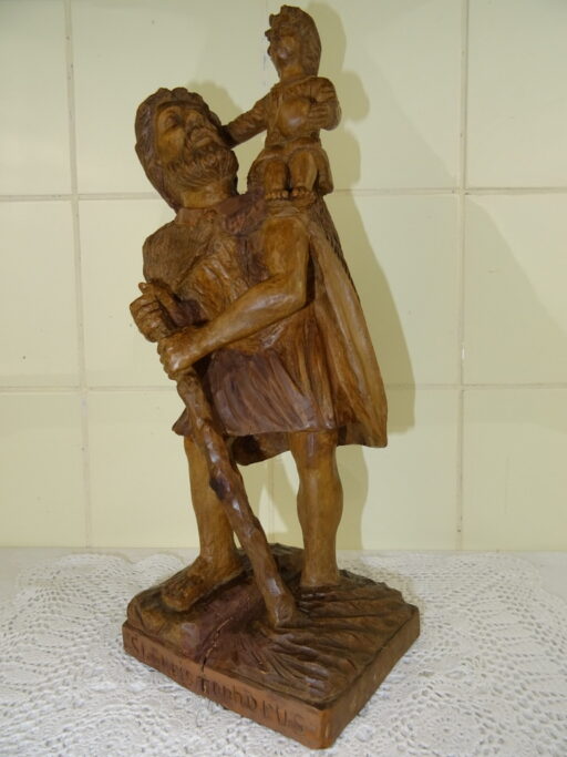 Heilige Christoffel beeld Antiek beeld St Christophorus