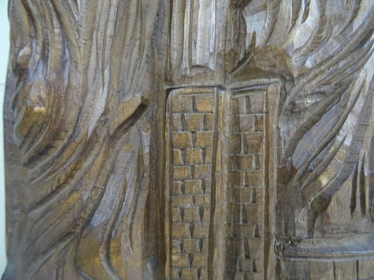 Antiek houtsnijwerk Heilige Maria
