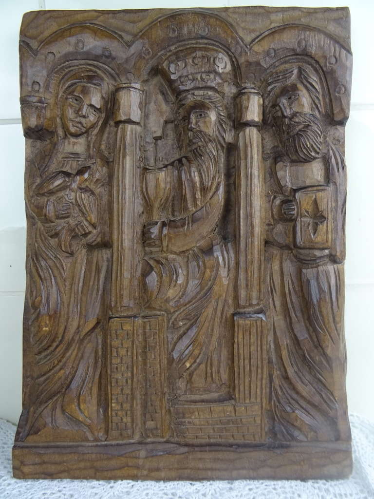 Antiek houtsnijwerk Heilige Maria